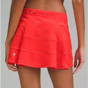 Lululemon Pace Rival Skirt Bright Red/Orange Sz 4 NWOT Tennis Running Athleisure